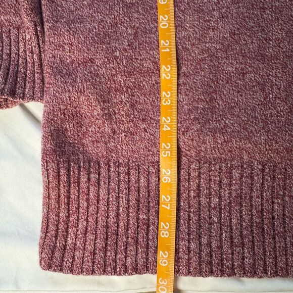 Athleta sz S Wine Red Vital V-Neck Tunic Sweater Cashmere Wool Lounge Oversized - Picture 8 of 12